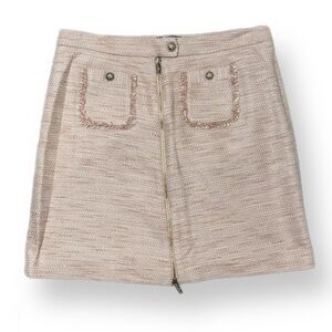 Karl Lagerfeld Women’s Pink Blush Tweed Skirt Size 12